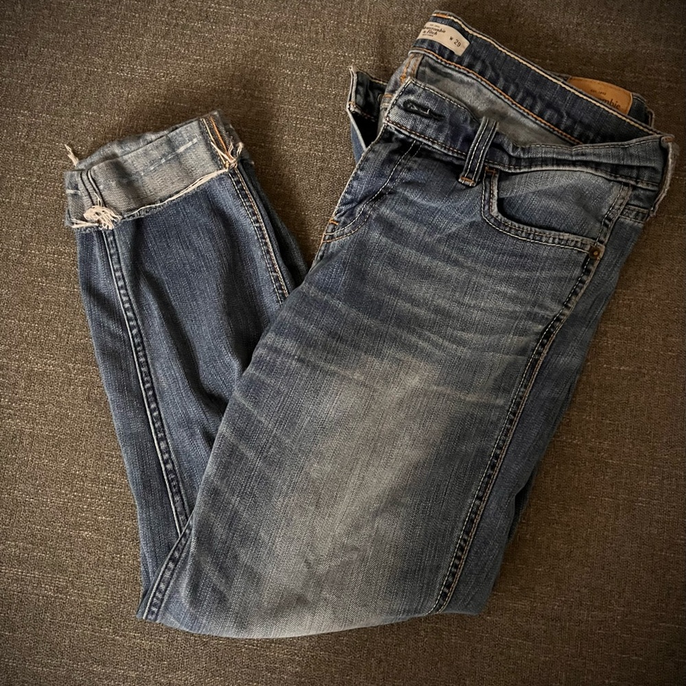 Abercrombie & Fitch Women’s Faded Blue Jeans